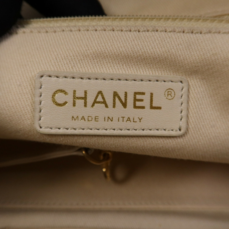 CHANEL 牛皮皮革Tote Bag金扣鏈帶手挽袋-5