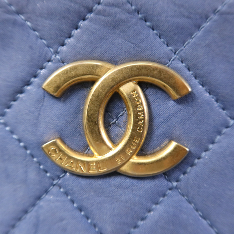 CHANEL 牛皮皮革Tote Bag金扣鏈帶手挽袋-6