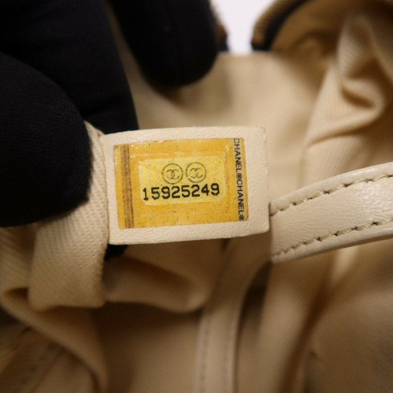 CHANEL 牛皮皮革Tote Bag金扣鏈帶手挽袋-7