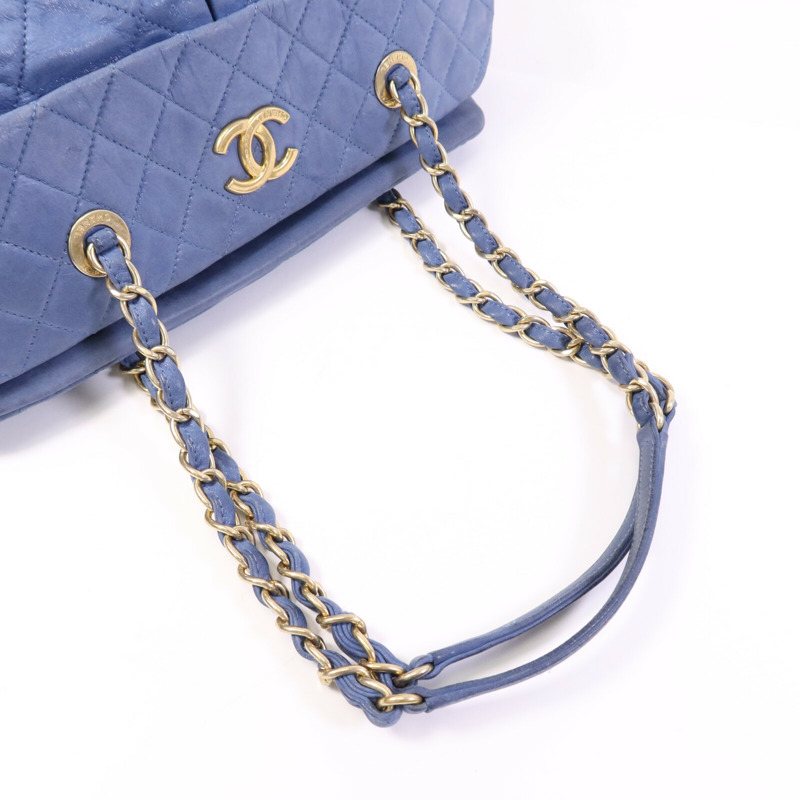 CHANEL 牛皮皮革Tote Bag金扣鏈帶手挽袋-8