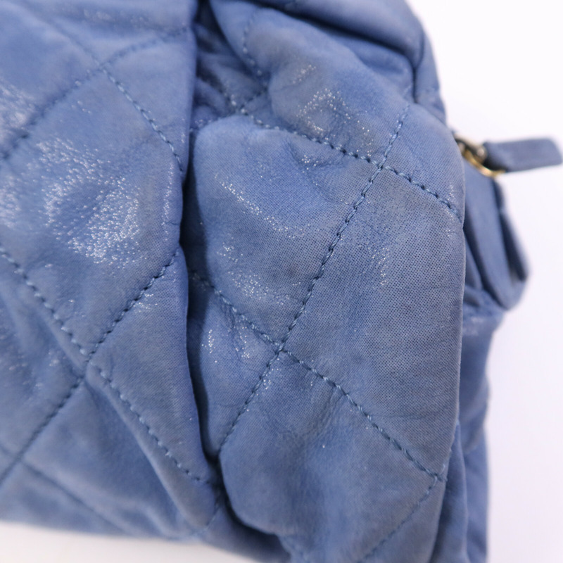 CHANEL 牛皮皮革Tote Bag金扣鏈帶手挽袋-15