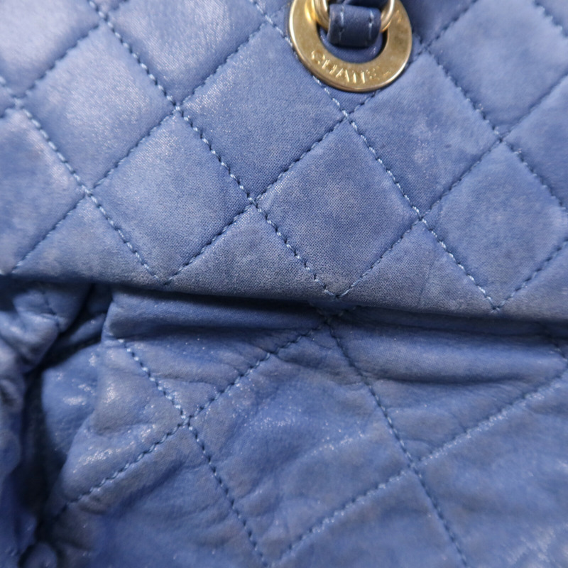 CHANEL 牛皮皮革Tote Bag金扣鏈帶手挽袋-17