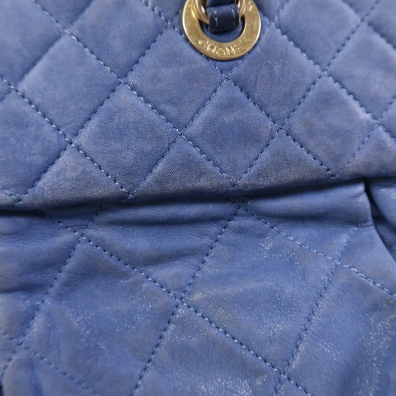 CHANEL 牛皮皮革Tote Bag金扣鏈帶手挽袋-18