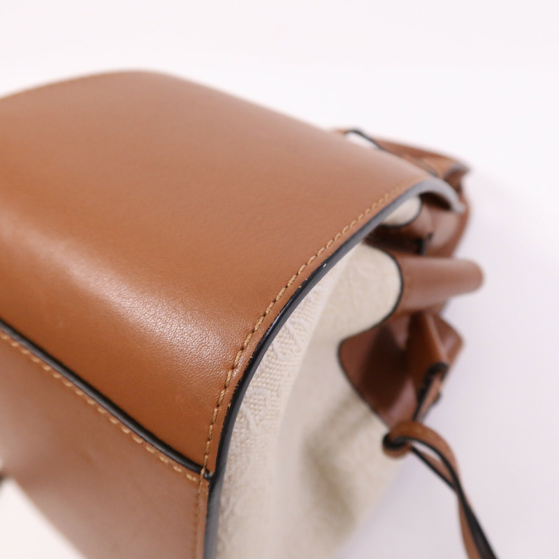 LOEWE 牛皮皮革/帆布Mini Hammock金扣手挽肩背兩用袋-10