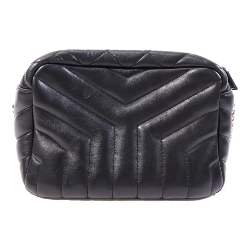SAINT LAURENT 牛皮皮革Loulou銀扣鏈帶肩背袋-1