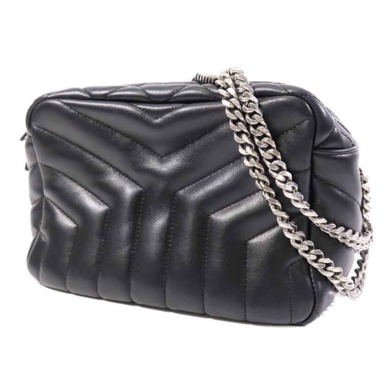 SAINT LAURENT 牛皮皮革Loulou銀扣鏈帶肩背袋-2