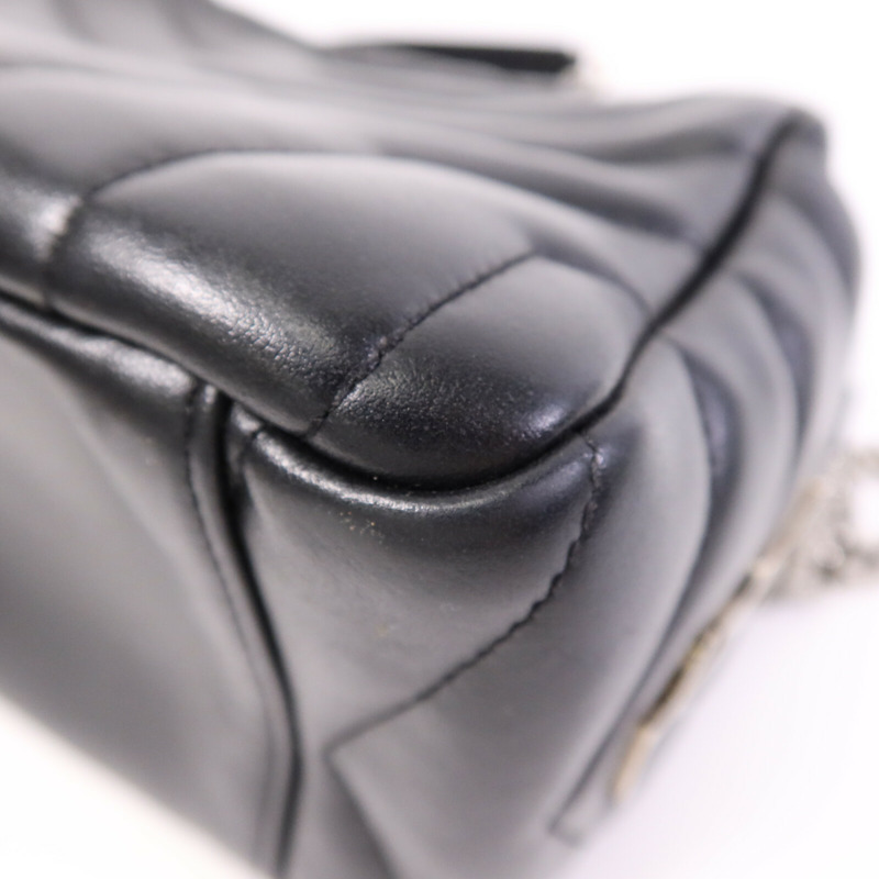 SAINT LAURENT 牛皮皮革Loulou銀扣鏈帶肩背袋-11