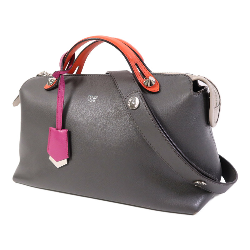 FENDI 牛皮皮革By The Way銀扣手挽肩背兩用袋-2