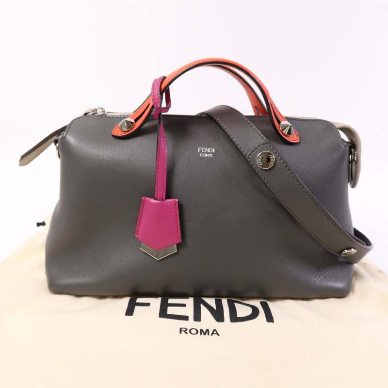 FENDI 牛皮皮革By The Way銀扣手挽肩背兩用袋-10