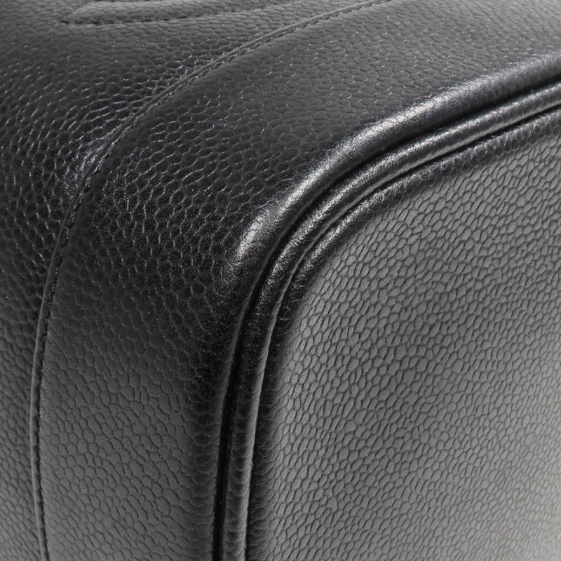 CHANEL 牛皮皮革Vintage Vanity Case金扣鏈帶手挽肩背兩用袋-5