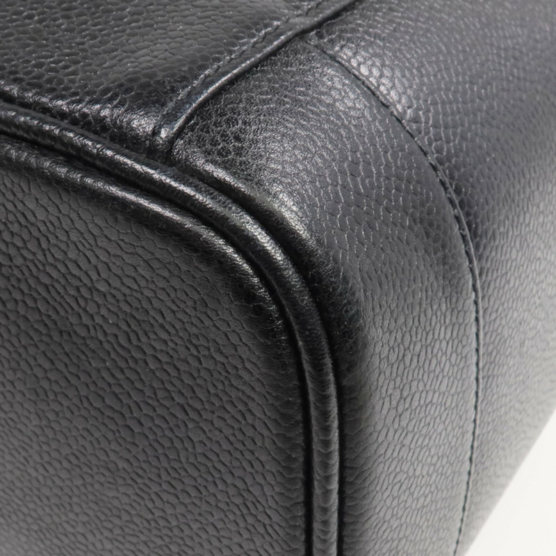 CHANEL 牛皮皮革Vintage Vanity Case金扣鏈帶手挽肩背兩用袋-6