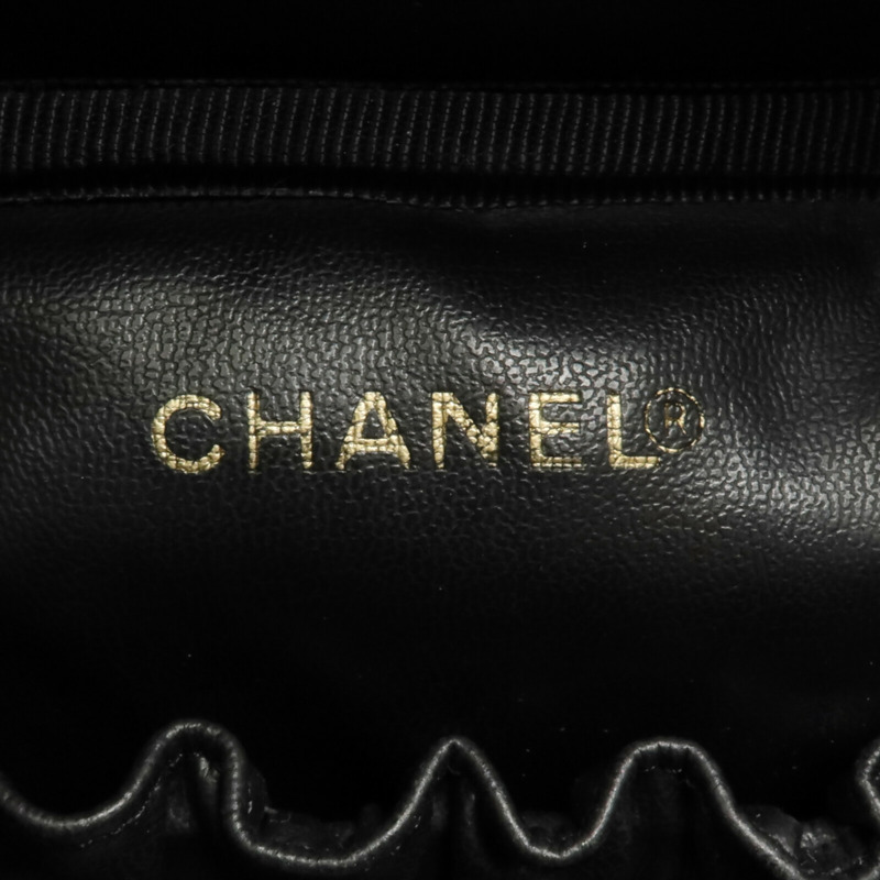CHANEL 牛皮皮革Vintage Vanity Case金扣鏈帶手挽肩背兩用袋-13