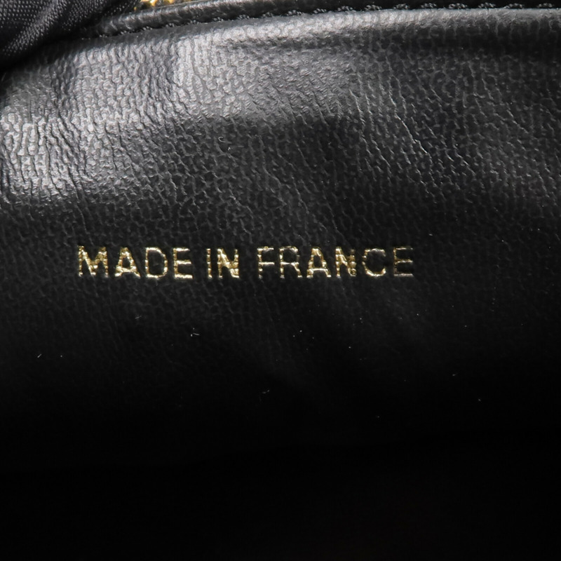 CHANEL 牛皮皮革Vintage Vanity Case金扣鏈帶手挽肩背兩用袋-14