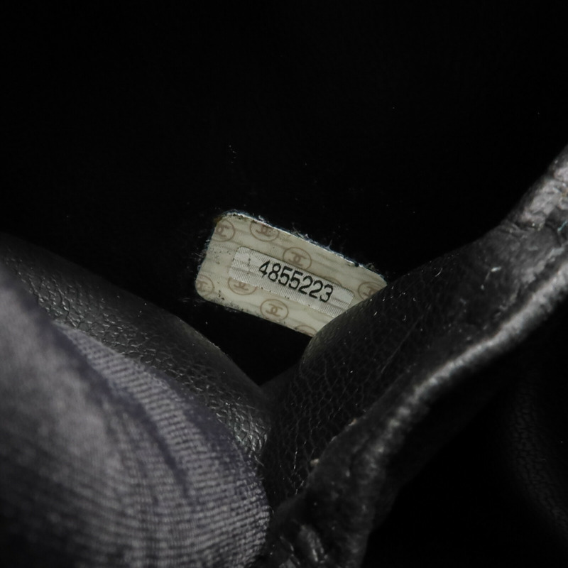 CHANEL 牛皮皮革Vintage Vanity Case金扣鏈帶手挽肩背兩用袋-15