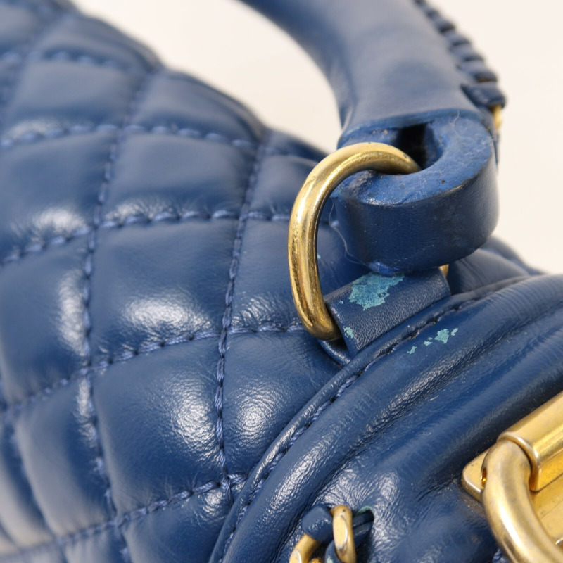 CHANEL 羊皮皮革Boy 25金扣鏈帶肩背袋-15