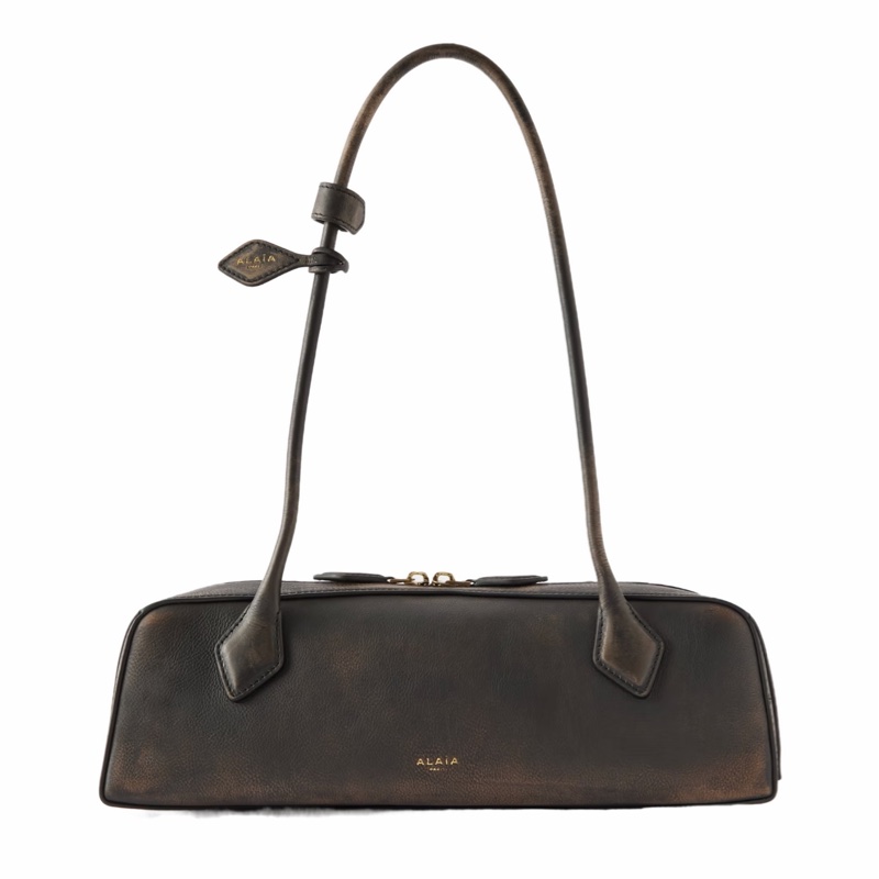 Alaia 女士 Le Teckel 中號紋理皮革單肩包均碼碼33cm*10cm*10cm-0