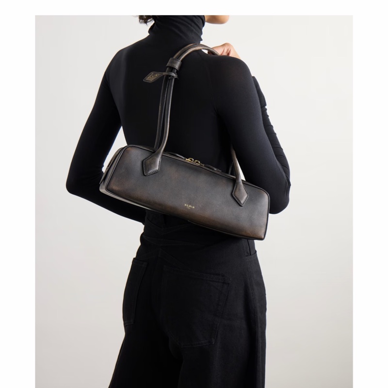 Alaia 女士 Le Teckel 中號紋理皮革單肩包均碼碼33cm*10cm*10cm-4