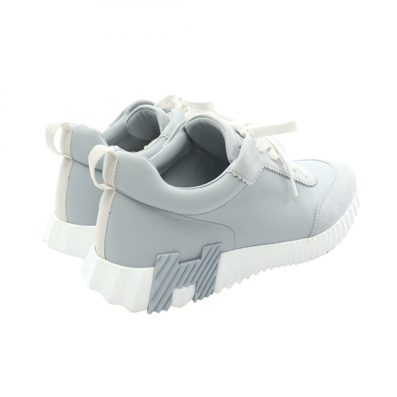 愛馬仕 Bouncing 運動鞋，皮革/麂皮，藍色，二手，男士 41 碼-1