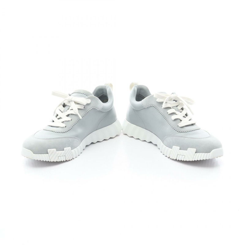 愛馬仕 Bouncing 運動鞋，皮革/麂皮，藍色，二手，男士 41 碼-2