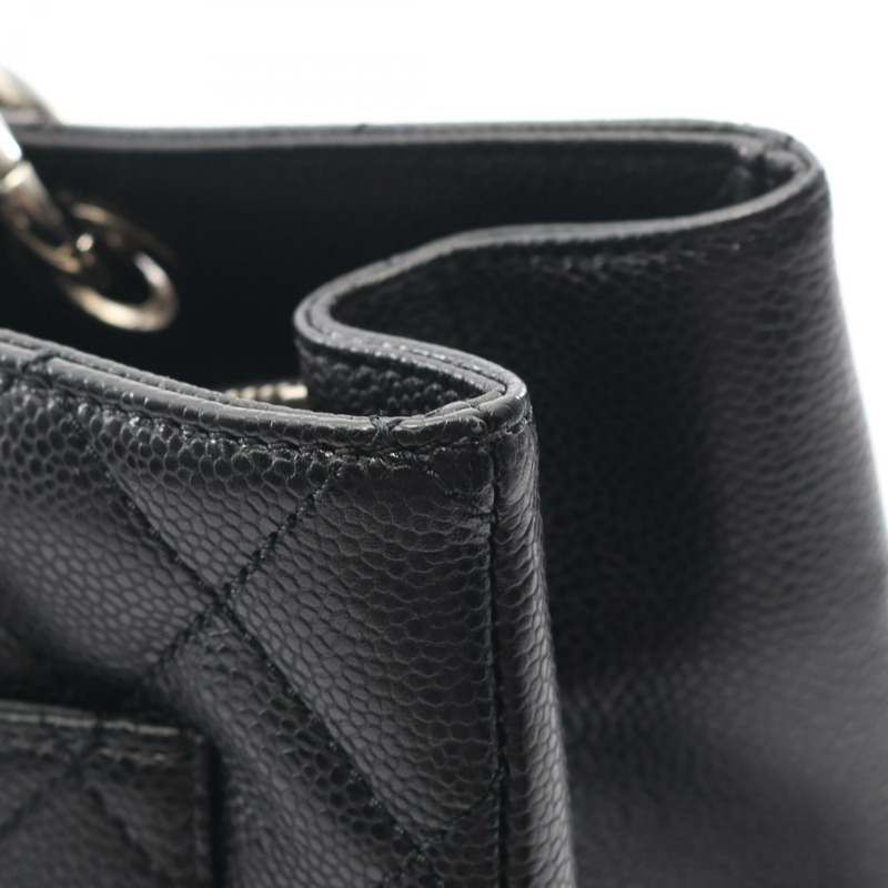 香奈兒 (CHANEL) Matelasse Grand Shopping GST 鏈條肩背手提包 A50995 黑色皮革-5