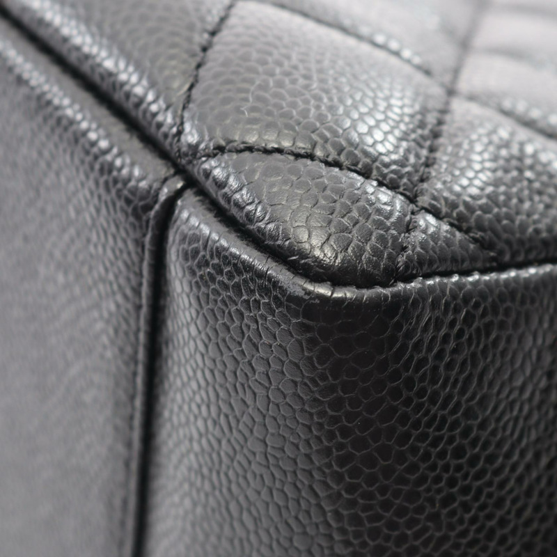 香奈兒 (CHANEL) Matelasse Grand Shopping GST 鏈條肩背手提包 A50995 黑色皮革-6