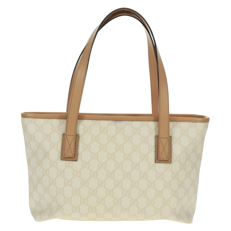 【日本直送】GUCCI GG Supreme 托特包 PVC 白色金色 211138 正品 am10641V-1