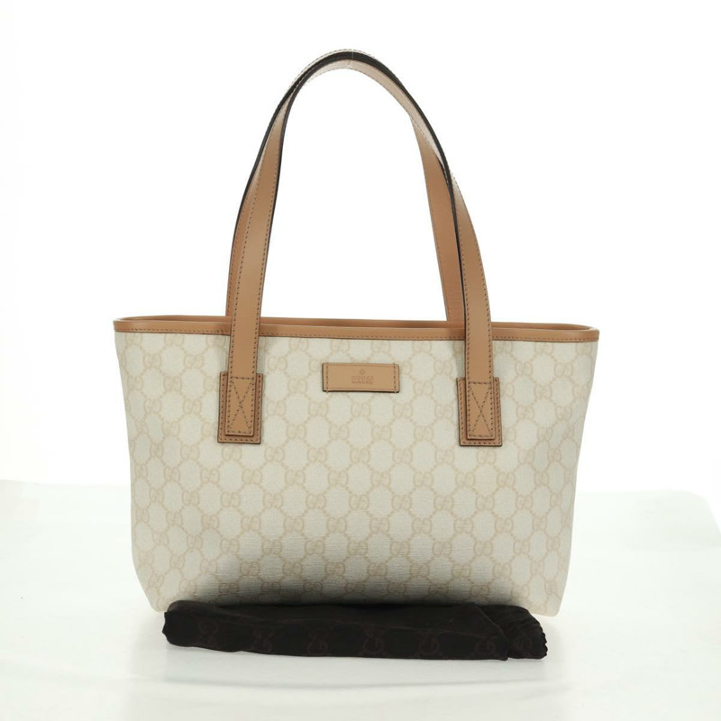 【日本直送】GUCCI GG Supreme 托特包 PVC 白色金色 211138 正品 am10641V-11
