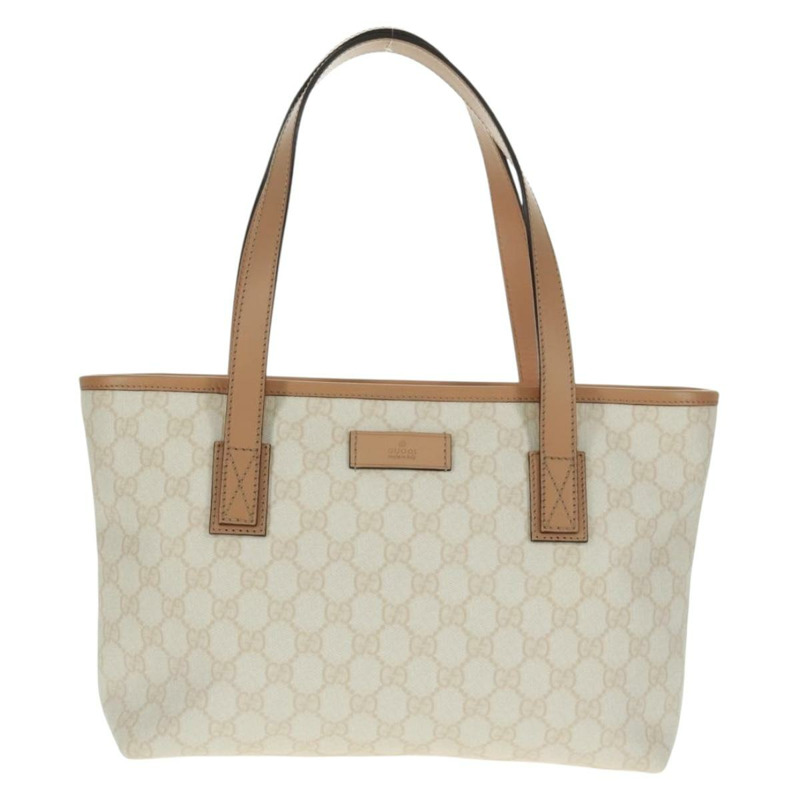 【日本直送】GUCCI GG Supreme 托特包 PVC 白色金色 211138 正品 am10641V-12