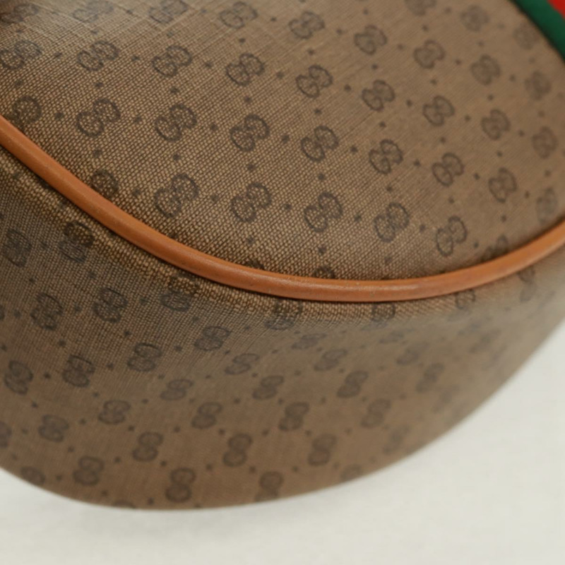 【日本直送】GUCCI Micro GG Supreme Web Sherry Line Bag PVC Beige 001 084 4001 Auth ki6415A-15