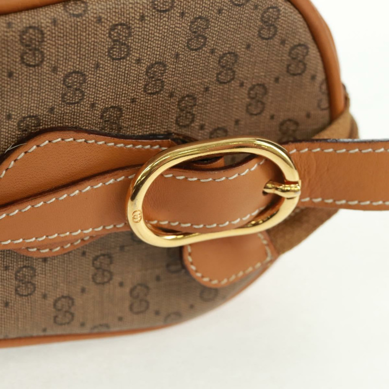 【日本直送】GUCCI Micro GG Supreme Web Sherry Line Bag PVC Beige 001 084 4001 Auth ki6415A-17