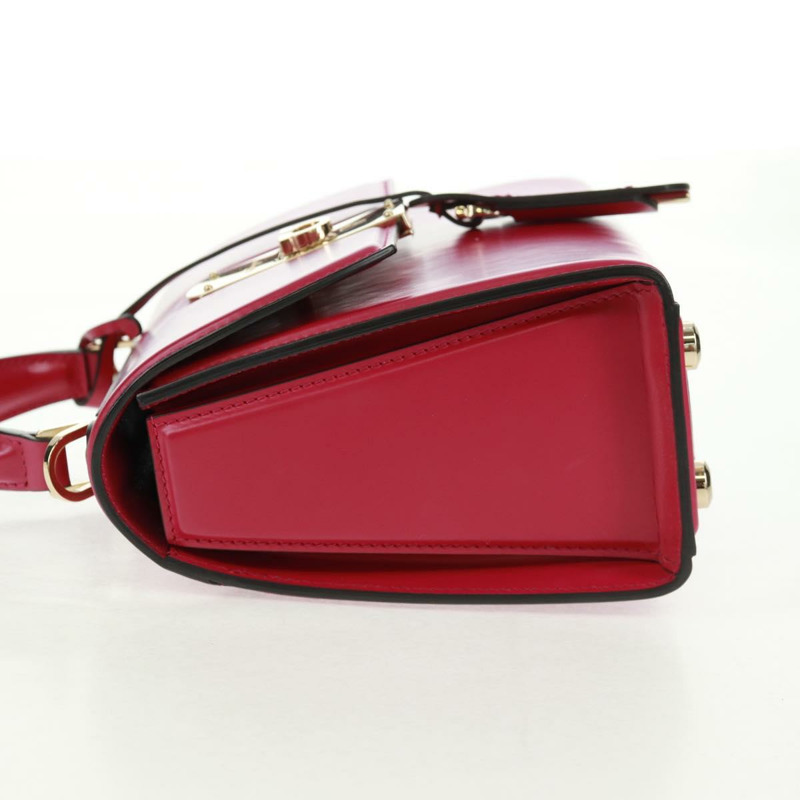 【日本直送】Salvatore Ferragamo Gancini 手提包 皮革 粉紅色 金飾 正品 166464M-2
