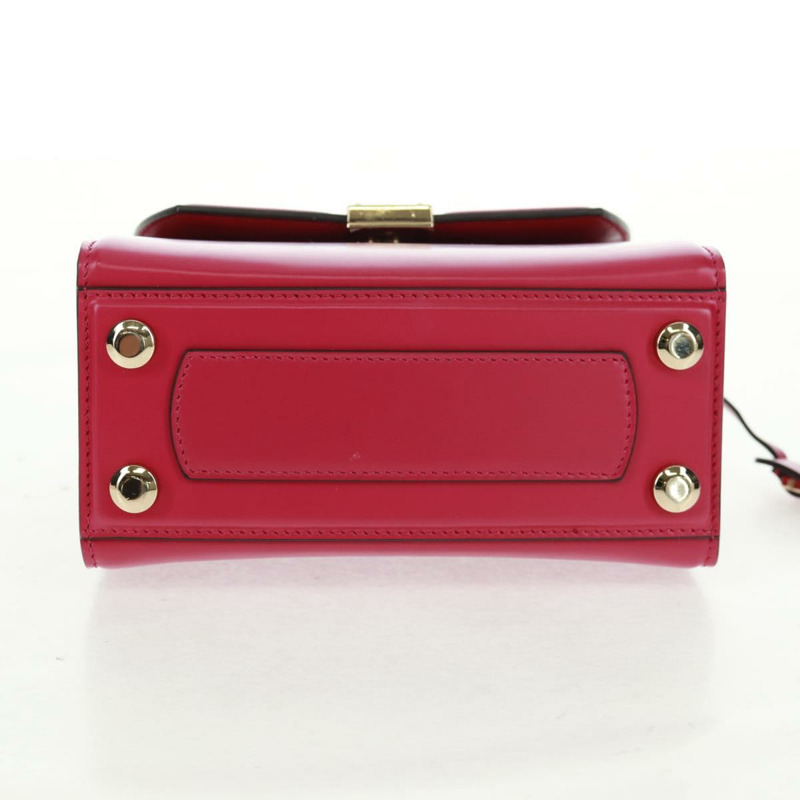 【日本直送】Salvatore Ferragamo Gancini 手提包 皮革 粉紅色 金飾 正品 166464M-4