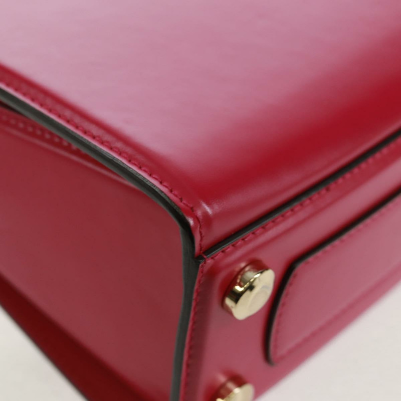 【日本直送】Salvatore Ferragamo Gancini 手提包 皮革 粉紅色 金飾 正品 166464M-15