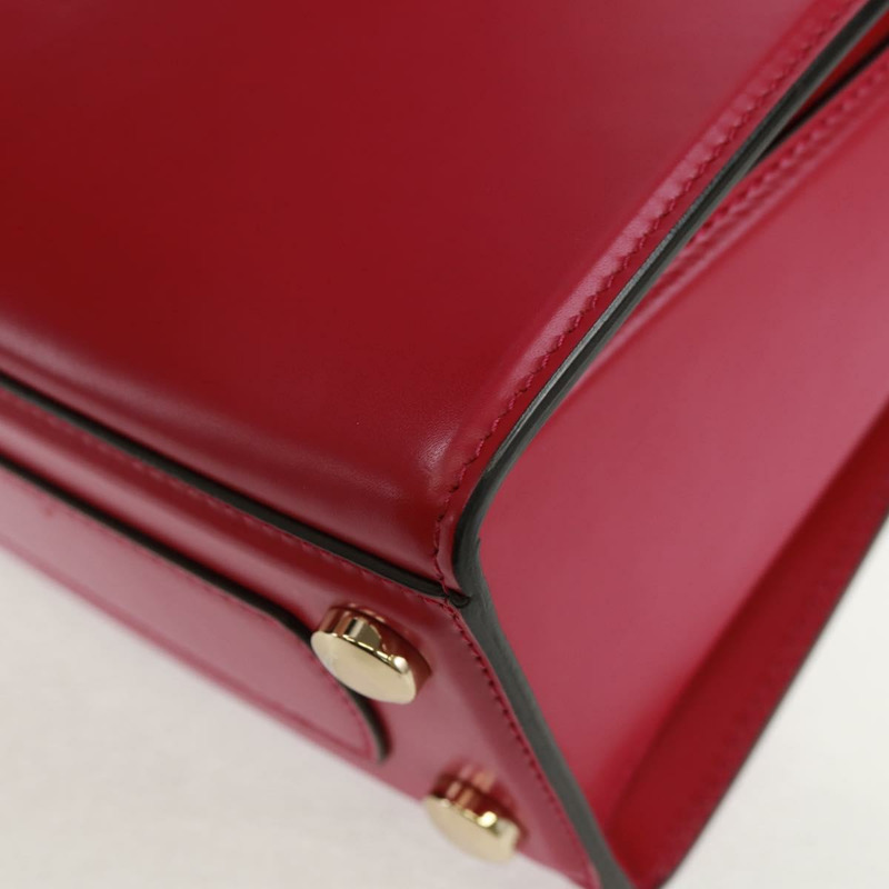 【日本直送】Salvatore Ferragamo Gancini 手提包 皮革 粉紅色 金飾 正品 166464M-16