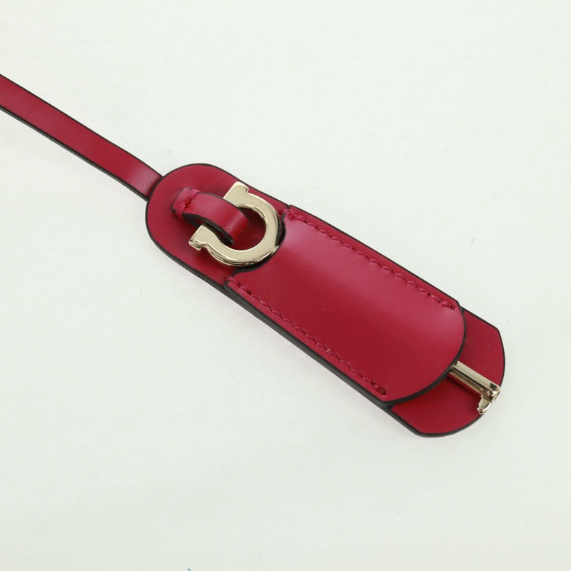 【日本直送】Salvatore Ferragamo Gancini 手提包 皮革 粉紅色 金飾 正品 166464M-17