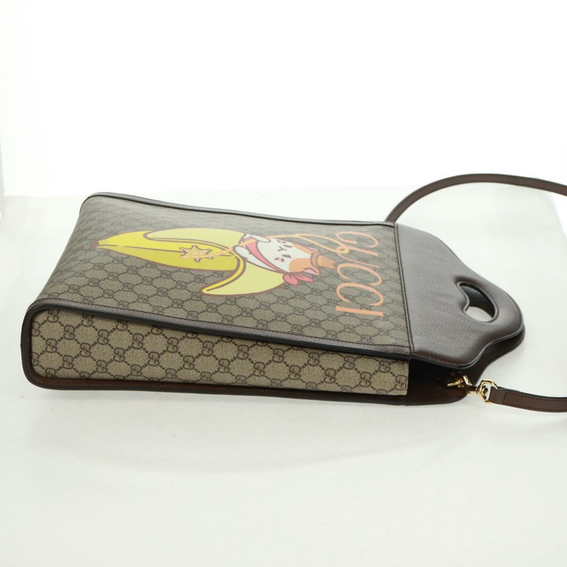 【日本直送】GUCCI GG Supreme Bananya 合作包 PVC 2way 米色 703793 正品 168359M-3