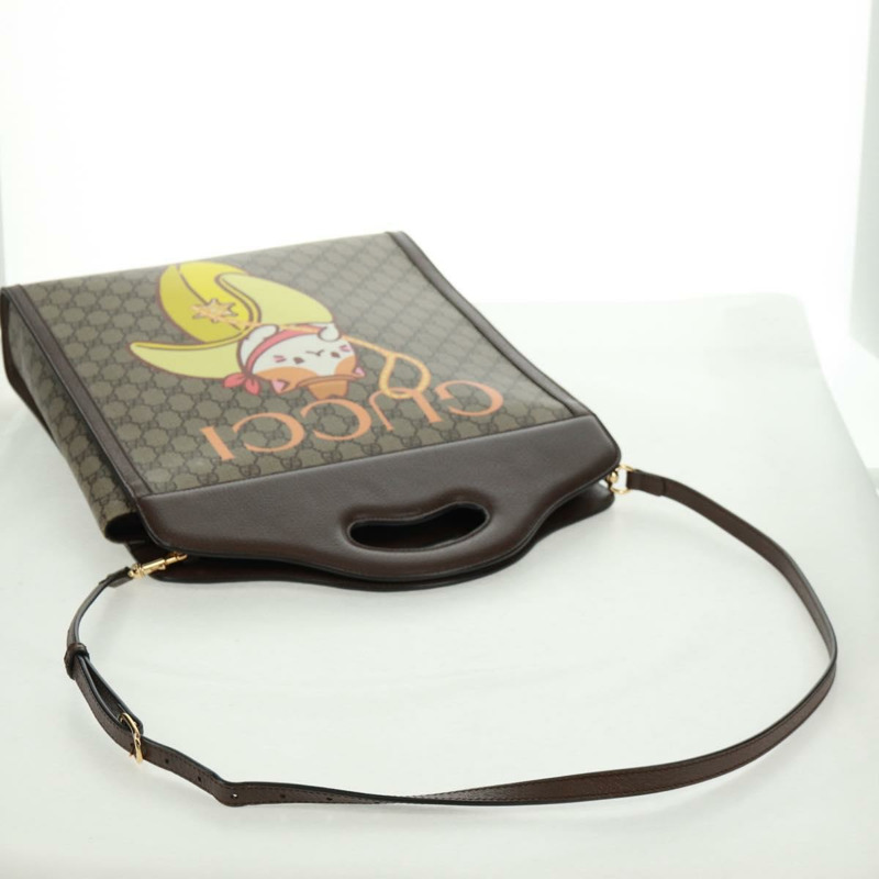 【日本直送】GUCCI GG Supreme Bananya 合作包 PVC 2way 米色 703793 正品 168359M-6