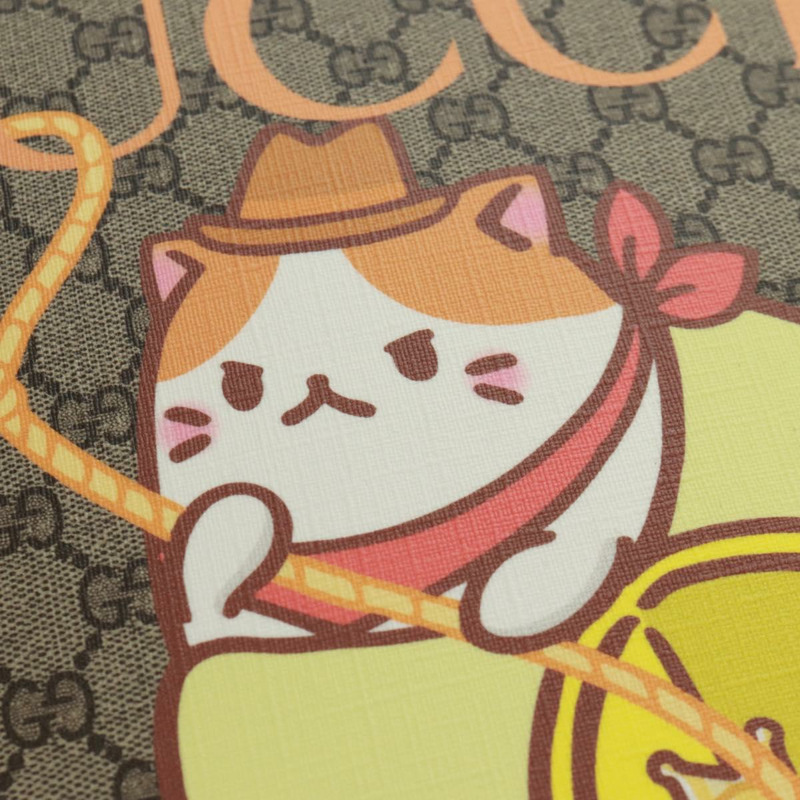 【日本直送】GUCCI GG Supreme Bananya 合作包 PVC 2way 米色 703793 正品 168359M-19