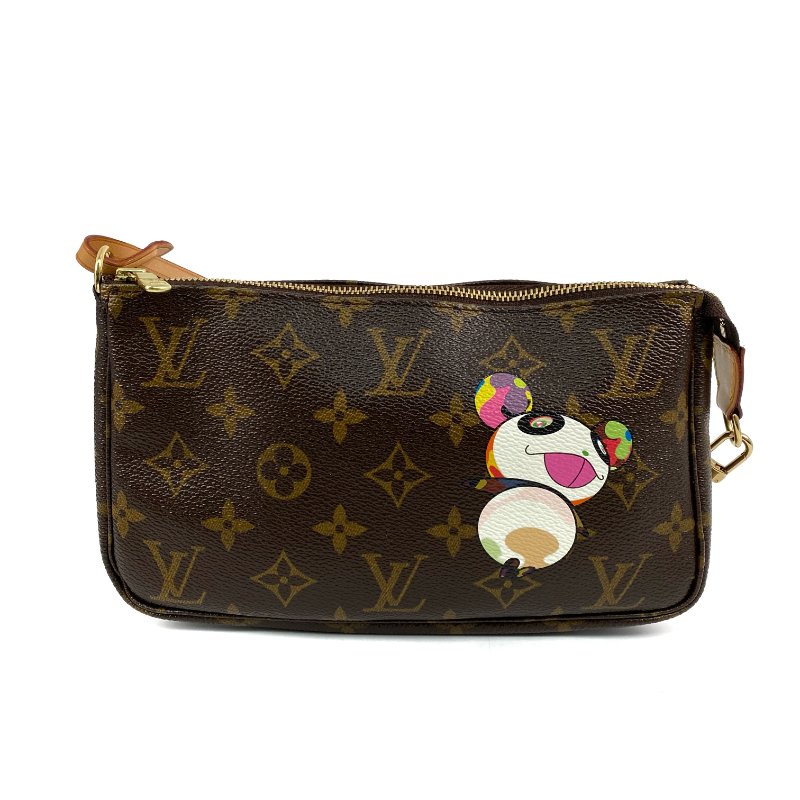 △ Louis Vuitton 路易威登 Brown Coated Canvas Monogram Panda Pochette Accessoires Handbag M51981 啡色塗層帆布經典老花手袋 - 257028284-1