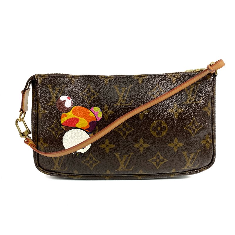 △ Louis Vuitton 路易威登 Brown Coated Canvas Monogram Panda Pochette Accessoires Handbag M51981 啡色塗層帆布經典老花手袋 - 257028284-2
