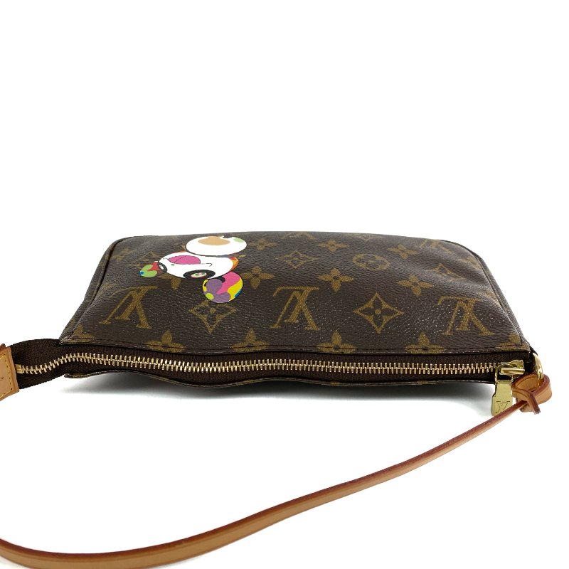 △ Louis Vuitton 路易威登 Brown Coated Canvas Monogram Panda Pochette Accessoires Handbag M51981 啡色塗層帆布經典老花手袋 - 257028284-3