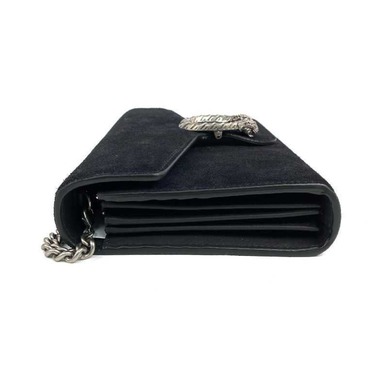 ☆ Gucci 古馳 Black Suede Chain Shoulder Bag 401231 黑色麂皮鏈條肩揹袋 - 267000296-6