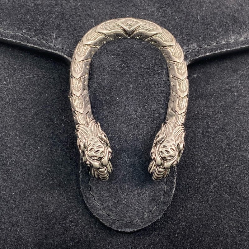 ☆ Gucci 古馳 Black Suede Chain Shoulder Bag 401231 黑色麂皮鏈條肩揹袋 - 267000296-12