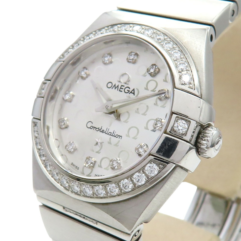 銀色錶盤 不鏽鋼 鑽框 Constellation Quartz 腕錶【OMEGA 歐米茄 】 12315246052001-2