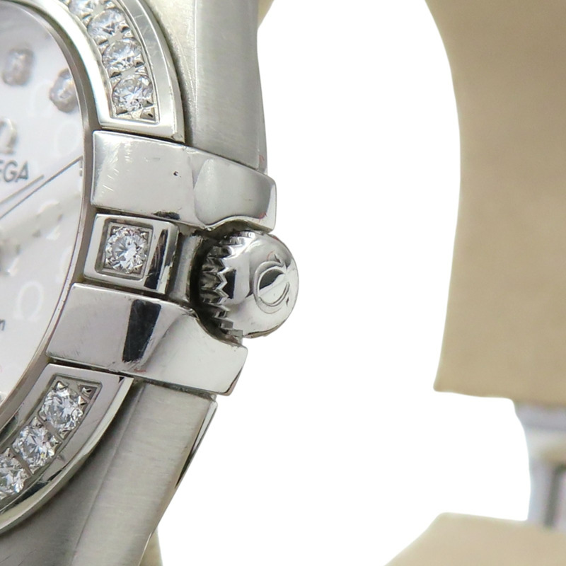 銀色錶盤 不鏽鋼 鑽框 Constellation Quartz 腕錶【OMEGA 歐米茄 】 12315246052001-7