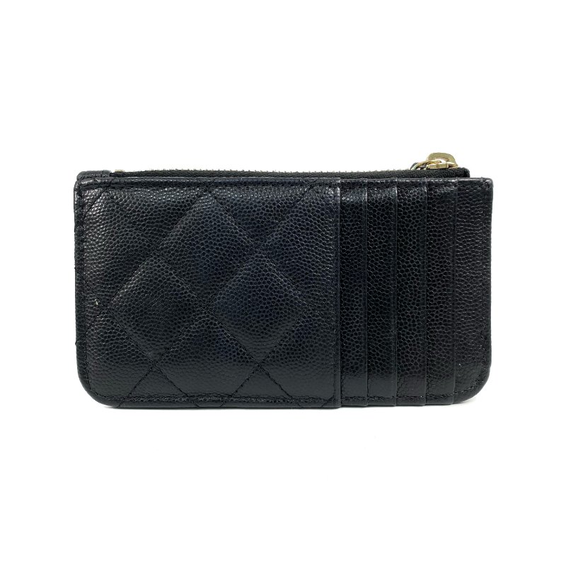 ☆ Chanel 香奈兒 Black Caviar Skin Zip Card Case 黑色粒紋小牛皮卡套 - 267000140-2