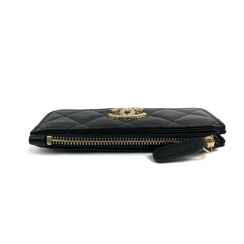 ☆ Chanel 香奈兒 Black Caviar Skin Zip Card Case 黑色粒紋小牛皮卡套 - 267000140-3