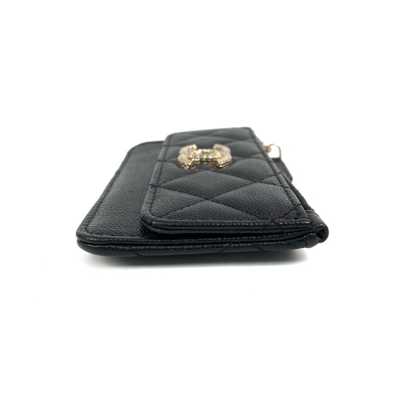 ☆ Chanel 香奈兒 Black Caviar Skin Zip Card Case 黑色粒紋小牛皮卡套 - 267000140-5