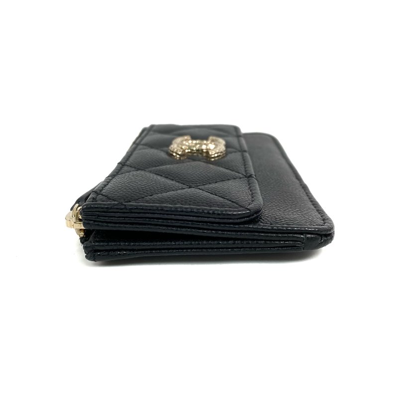 ☆ Chanel 香奈兒 Black Caviar Skin Zip Card Case 黑色粒紋小牛皮卡套 - 267000140-6