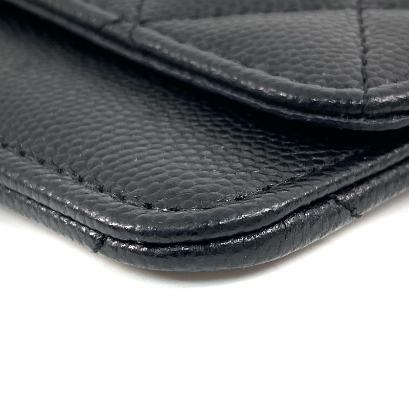 ☆ Chanel 香奈兒 Black Caviar Skin Zip Card Case 黑色粒紋小牛皮卡套 - 267000140-8